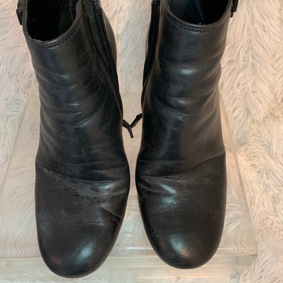 Tory Burch Lowell Women Black Wedge Booties - Picture 3 of 8